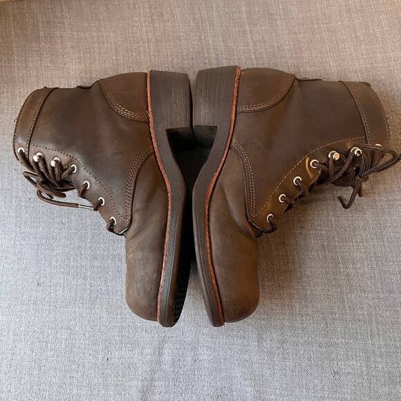 WORX by Red Wing Shoes Womens 6.5M Brown Leather Work Boots Safety Steel Toe - Picture 4 of 10